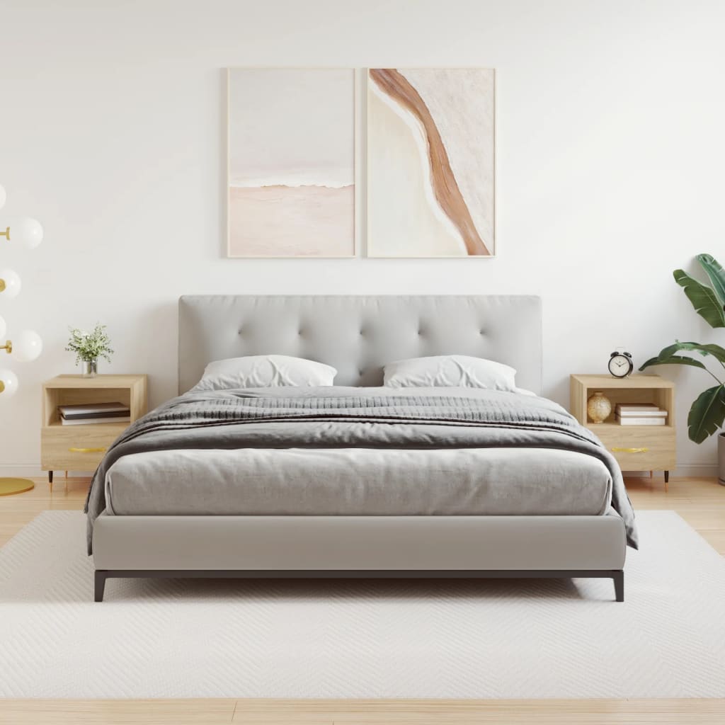 foto del prodotto comodini 2 pz rovere sonoma 40x35x47,5 cm in legno multistratocod mxl 128006