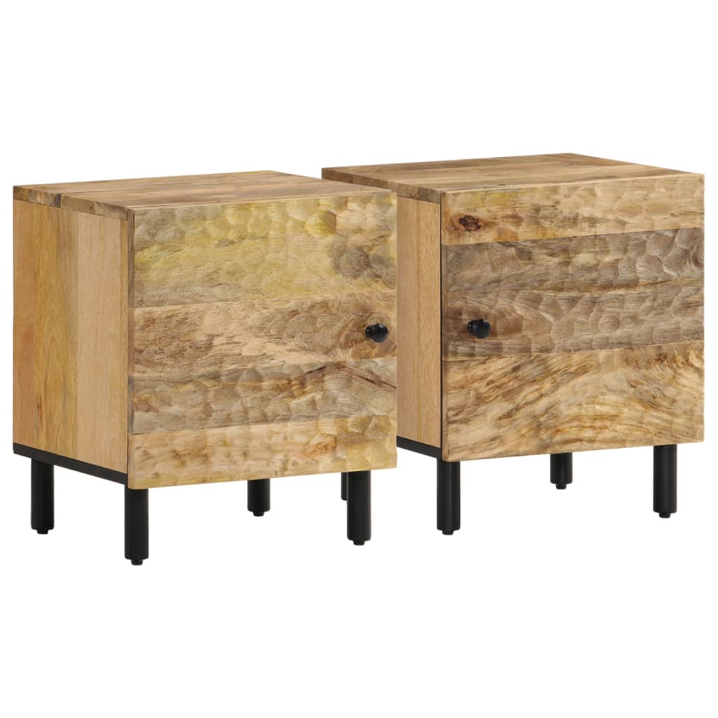 foto del prodotto comodini 2pz 40x33x46 cm in legno massello di mangocod mxl 113303