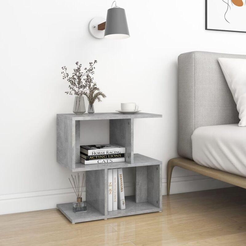 foto del prodotto comodini 2pz grigio cemento 50x30x51,5 cm in legno multistrato vidaxl