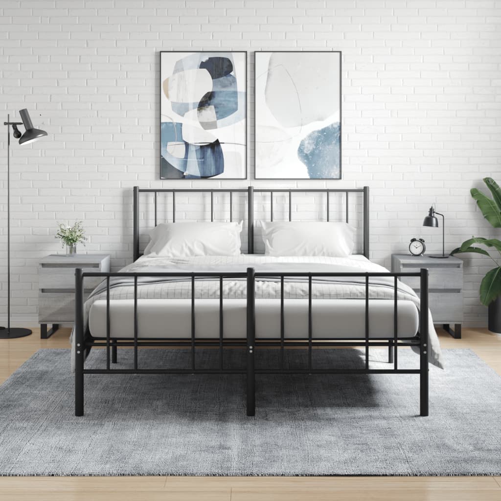 foto del prodotto comodini 2pz grigio sonoma 40x35x50 cm in legno multistrato