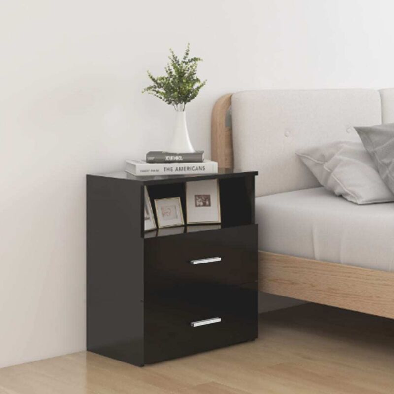 foto del prodotto comodini 2pz neri 50x32x60 cm vidaxl