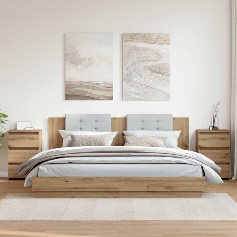foto del prodotto comodini 2pz rovere artigianale 40x35x62,5 cm legno multistrato vidaxl