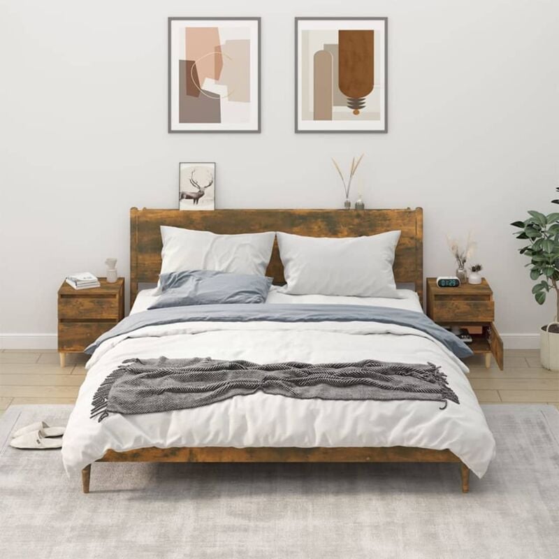 foto del prodotto comodini 2pz rovere fumo 40x35x50 cm
