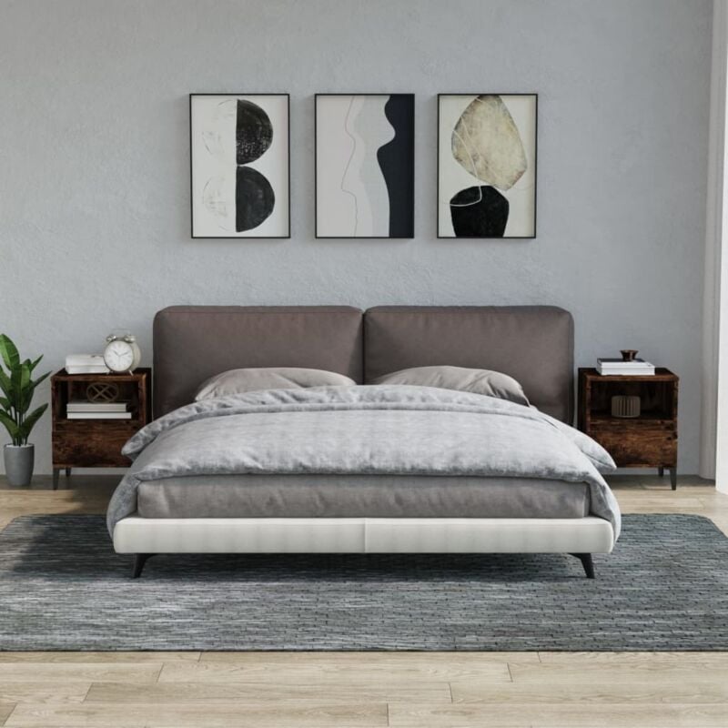 foto del prodotto comodini 2pz rovere fumo 40x35x50 cm vidaxl