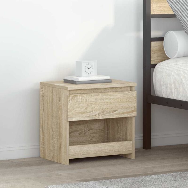 foto del prodotto comodini 2pz rovere sonoma 40x30x39 cm in legno multistrato vidaxl