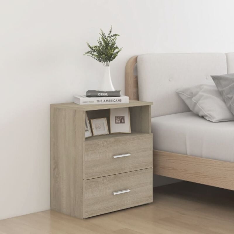 foto del prodotto comodini 2pz rovere sonoma 50x32x60 cm vidaxl