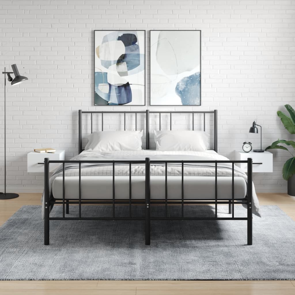 foto del prodotto comodini a muro 2 pz bianchi 35x35x20 cmcod mxl 127379