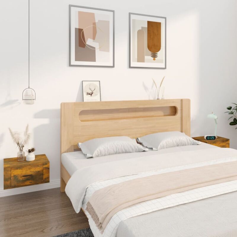 foto del prodotto comodini a muro 2 pz rovere fumo 50x36x25 cm vidaxl
