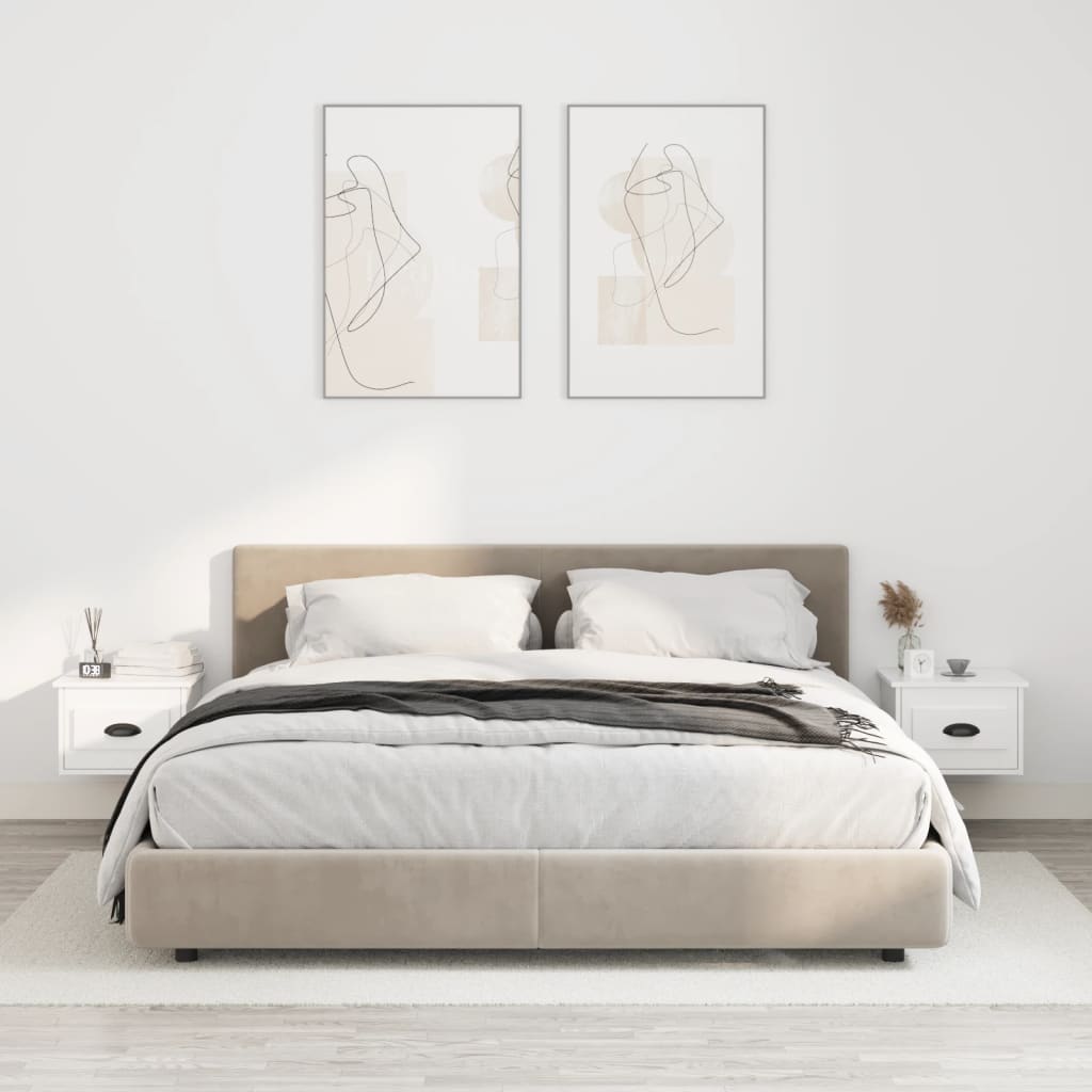 foto del prodotto comodini a parete 2 pz bianchi 41,5x36x28 cmcod mxl 97150