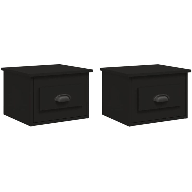 foto del prodotto comodini a parete 2 pz neri 41,5x36x28 cm - vidaxl