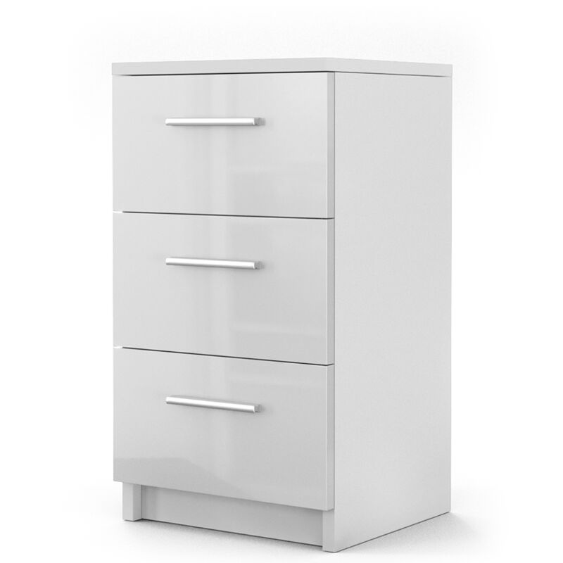 foto del prodotto comodini camera da letto , bianco lucido, 38 x 66 cm vicco