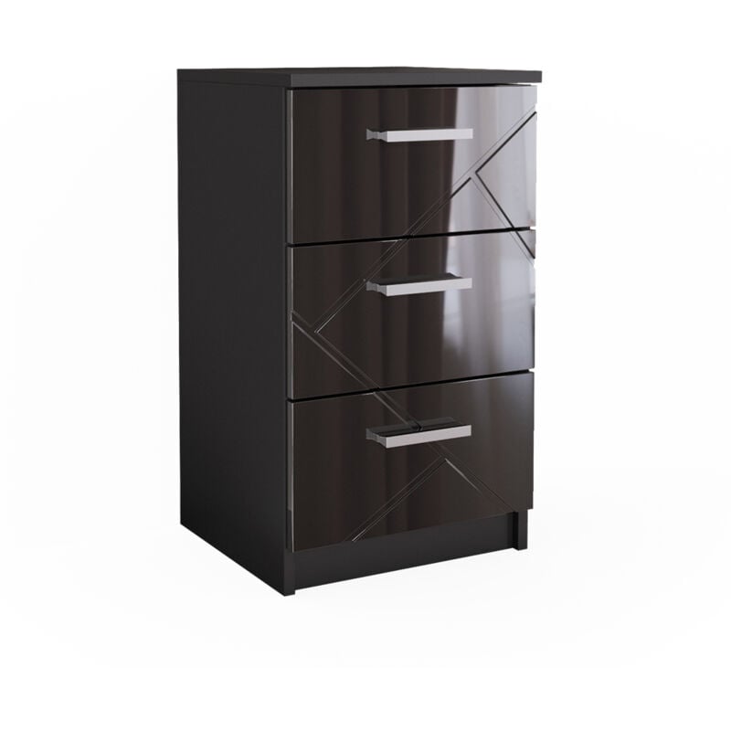 foto del prodotto comodini camera da letto irma, nero, 37.6 x 66 cm vicco