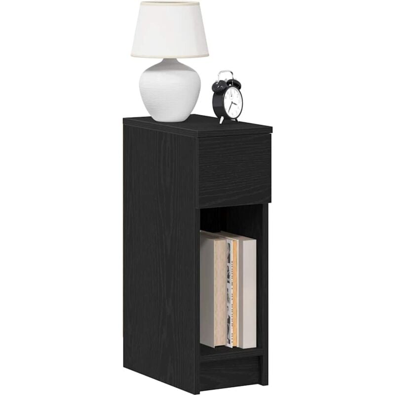 foto del prodotto comodini con cassetto 2 pz rovere nero 20x36x60 cm vidaxl
