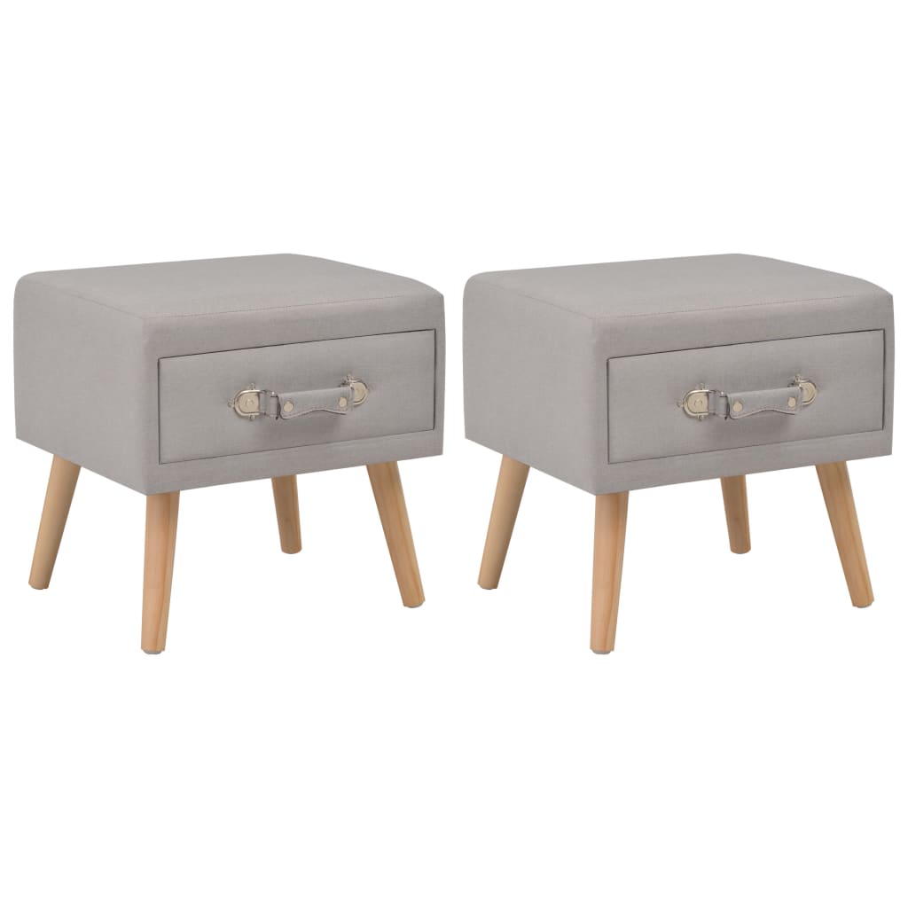 foto del prodotto comodini grigi 2 pz 40x35x40 cm in tessutocod mxl 119245