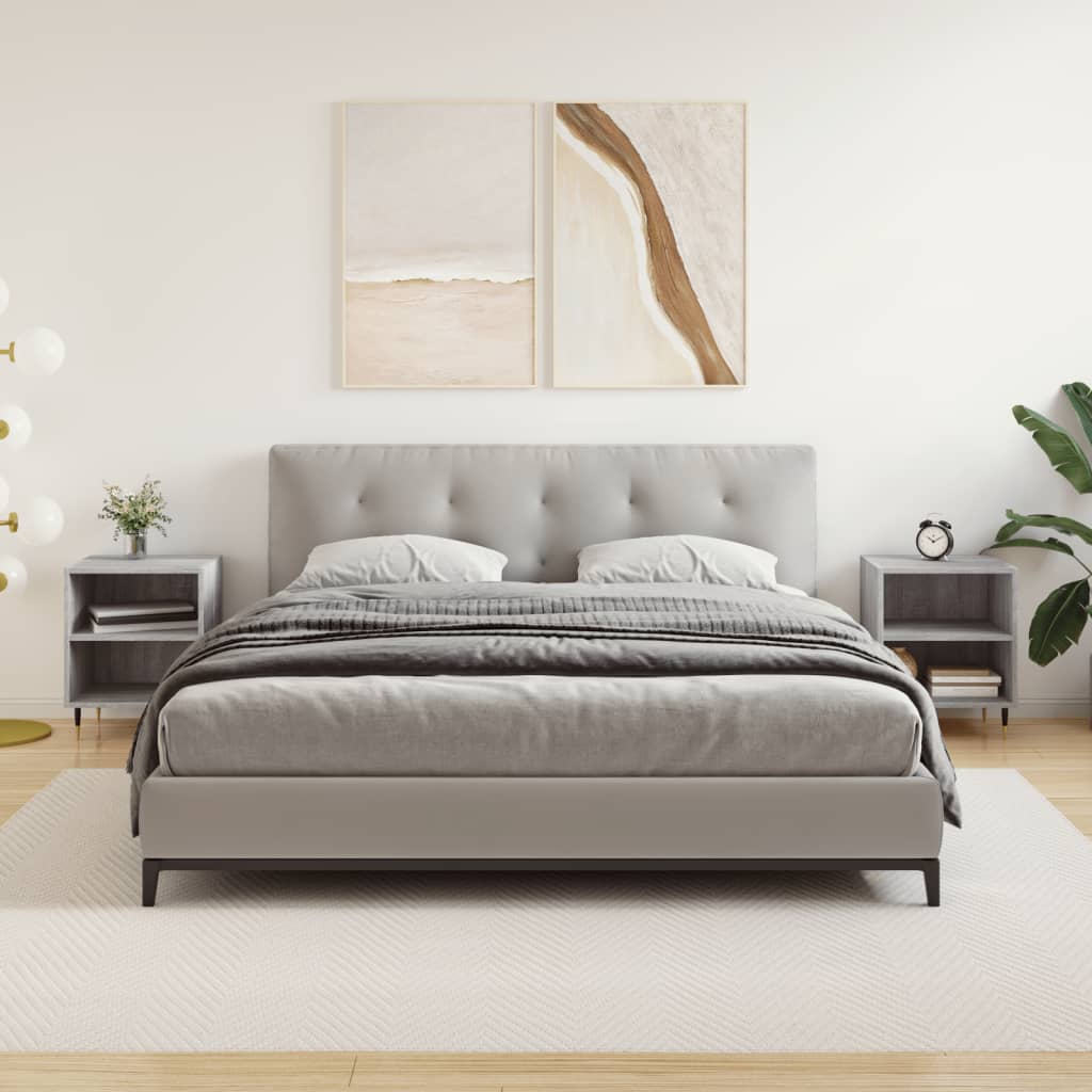foto del prodotto comodini grigio sonoma 2 pz 40x30x50 cm in legno multistratocod mxl 104506