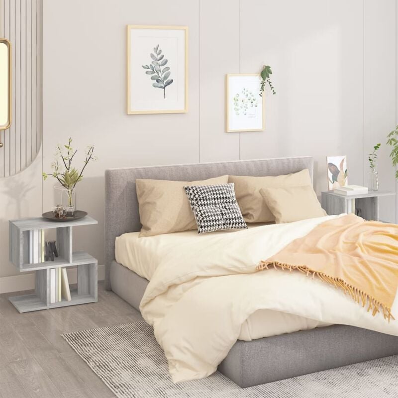 foto del prodotto comodini grigio sonoma 2pz 50x30x51,5 cm in legno multistrato vidaxl