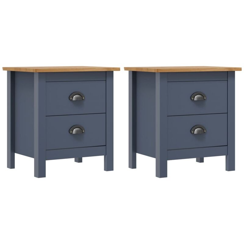 foto del prodotto comodini hill grigi 2 pz 46x35x49,5 cm in legno di pino - vidaxl