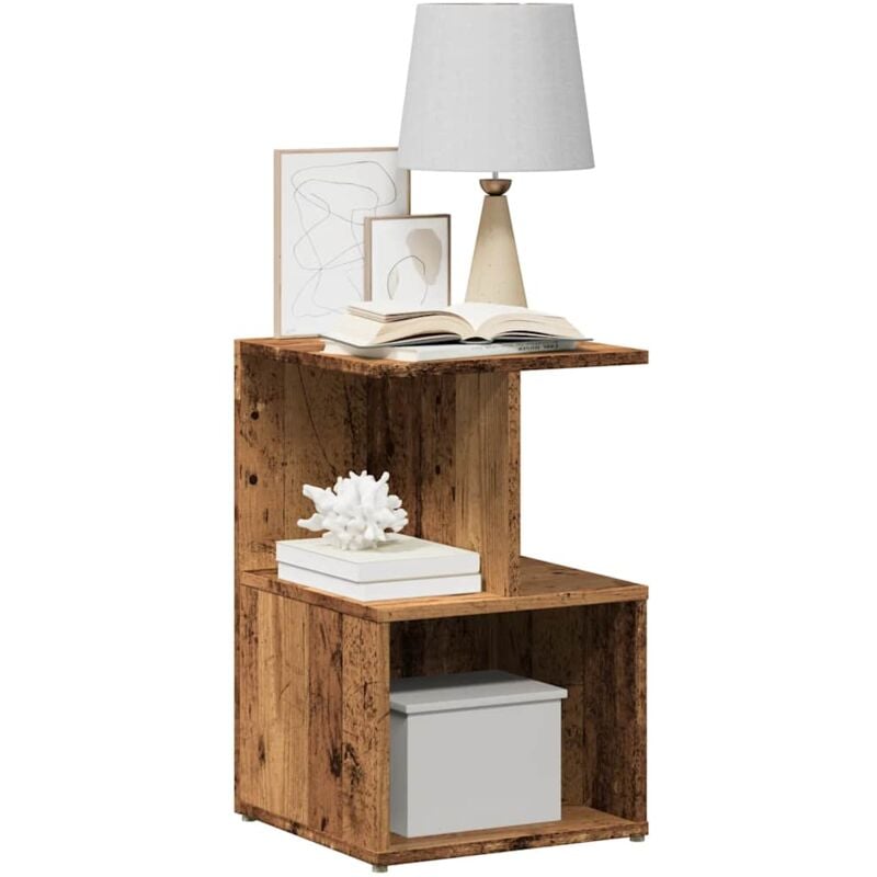 foto del prodotto comodini legno vecchio 2 pz 35x35x55 cm in legno multistrato vidaxl