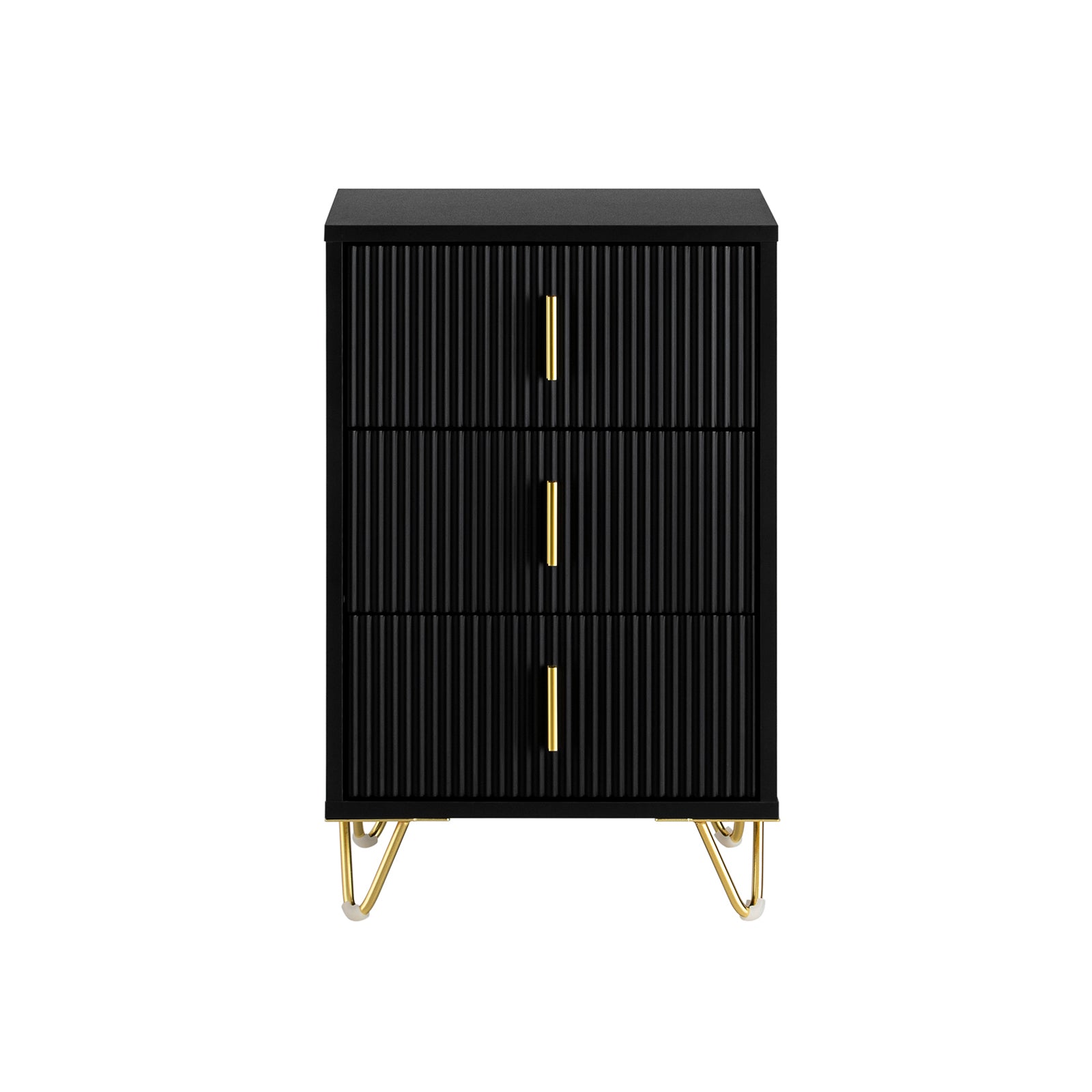 foto del prodotto comodini letto con cassetti tavolino da salotto o soggiorno tavolino telefono 40x40cm nero 3 cassetti fbt115 l sch sobuy