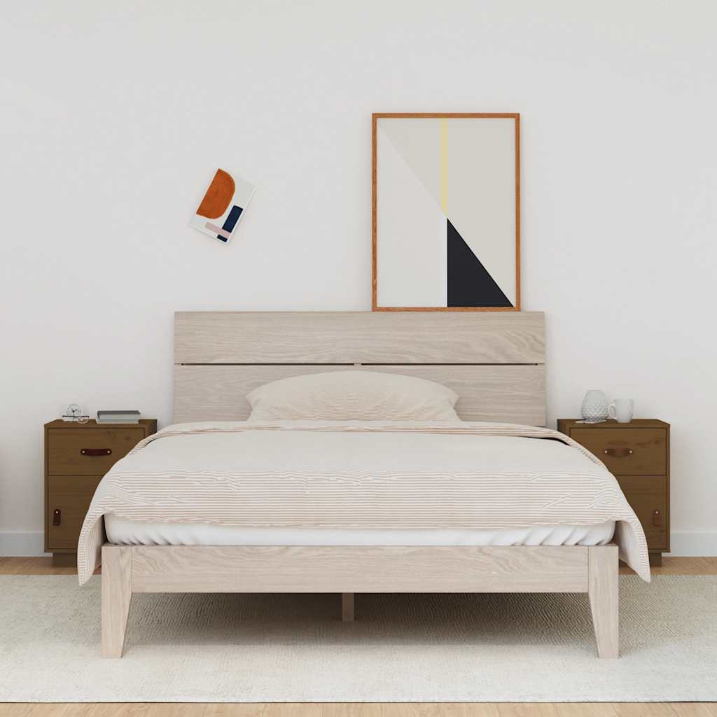 foto del prodotto comodini miele 2 pz 40x34x55 cm in legno massello di pino cod mxl 29874