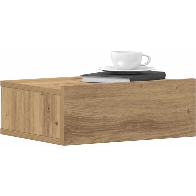 foto del prodotto comodini pensili 2pz rovere artigianale 40x30x15 cm truciolato vidaxl