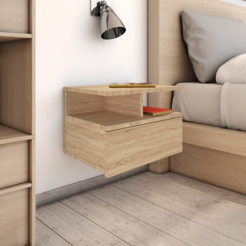 foto del prodotto comodini pensili 2pz rovere sonoma 40x31x27cm legno multistrato vidaxl