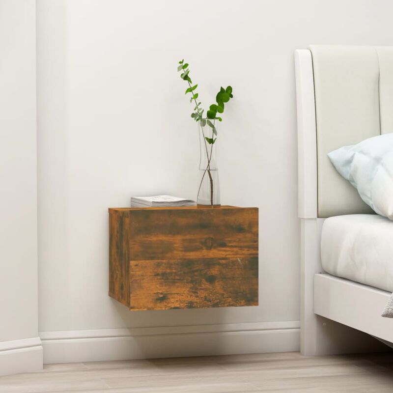foto del prodotto comodini rovere fumo 2 pz 40x30x30 cm legno multistrato vidaxl