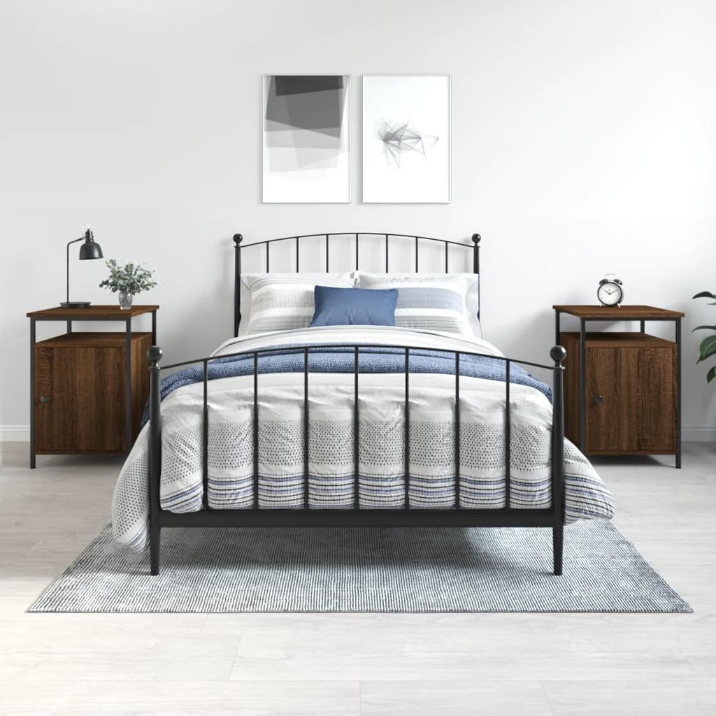 foto del prodotto comodini rovere marrone 2 pz 40x42x60 cm legno multistratocod mxl 102967