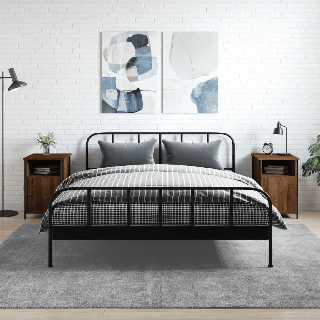 foto del prodotto comodini rovere marrone 2 pz 40x42x60 cm legno multistratocod mxl 78376
