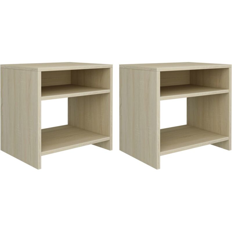foto del prodotto comodini rovere sonoma 2 pz 40x30x40 cm in legno multistrato vidaxl