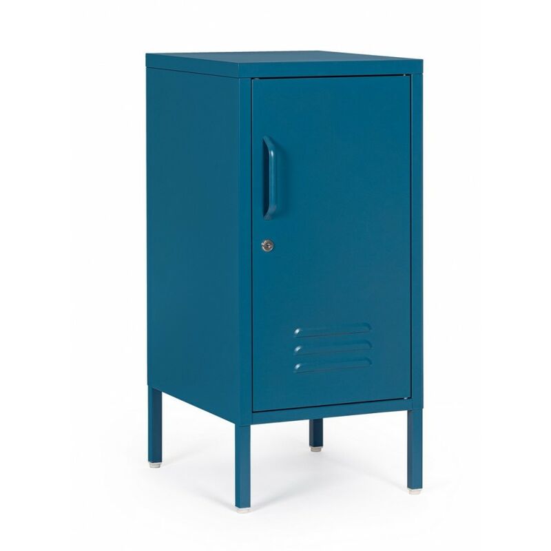 foto del prodotto comodino 1 anta 40x35x76 cm cambridge in acciaio blu