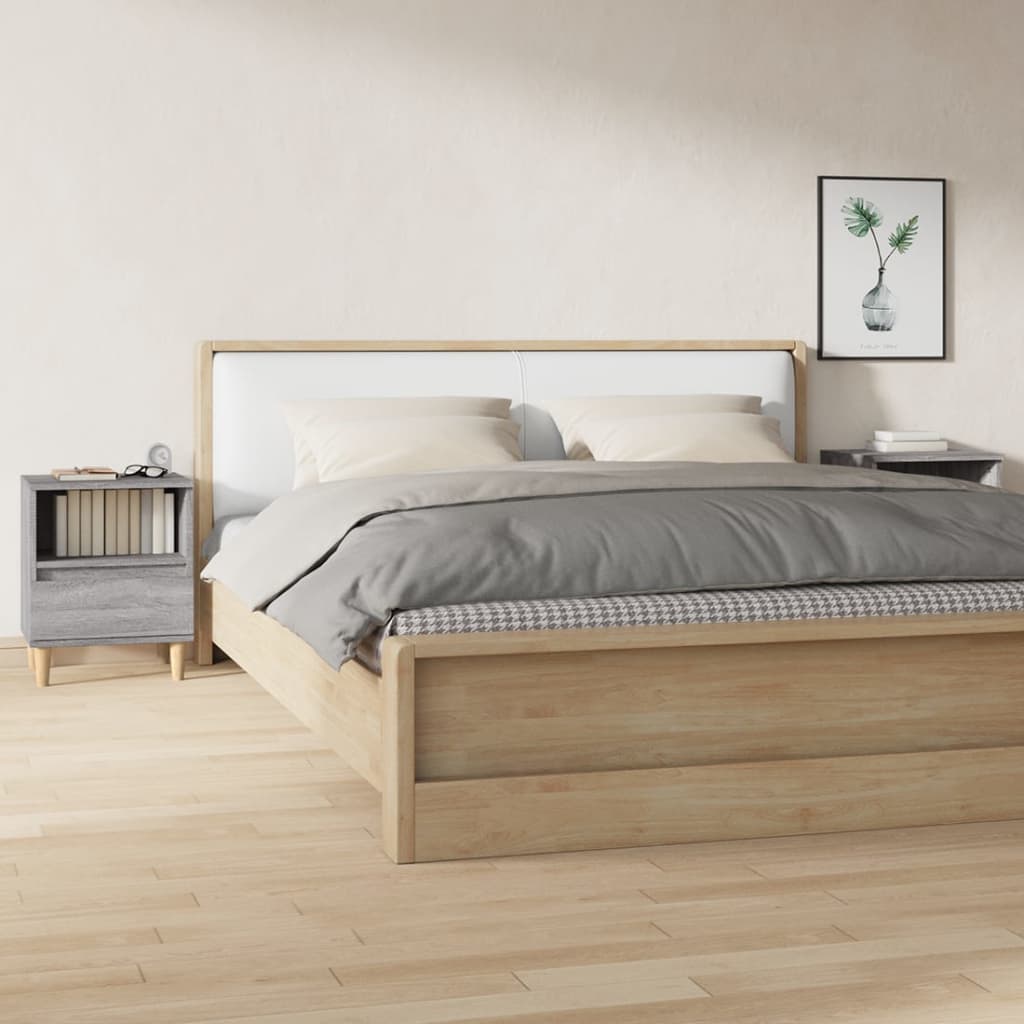 foto del prodotto comodino 2 pz grigio sonoma 40x35x50 cm cod mxl 30025