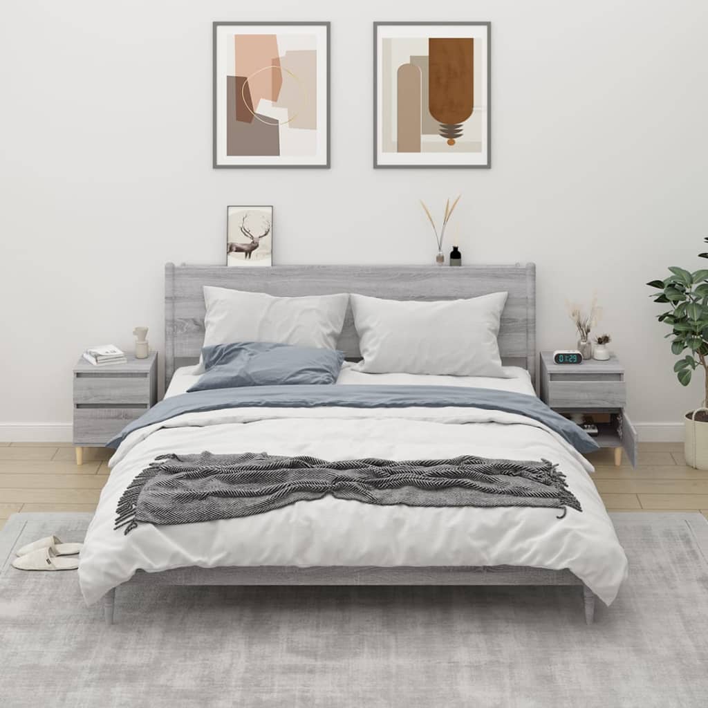 foto del prodotto comodino 2 pz grigio sonoma 40x35x50 cm cod mxl 34523
