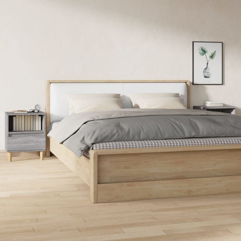 foto del prodotto comodino 2 pz grigio sonoma 40x35x50 cm vidaxl