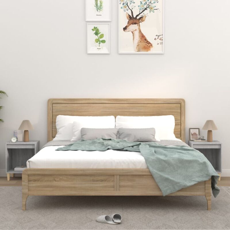 foto del prodotto comodino 2 pz grigio sonoma 40x35x50 cm vidaxl
