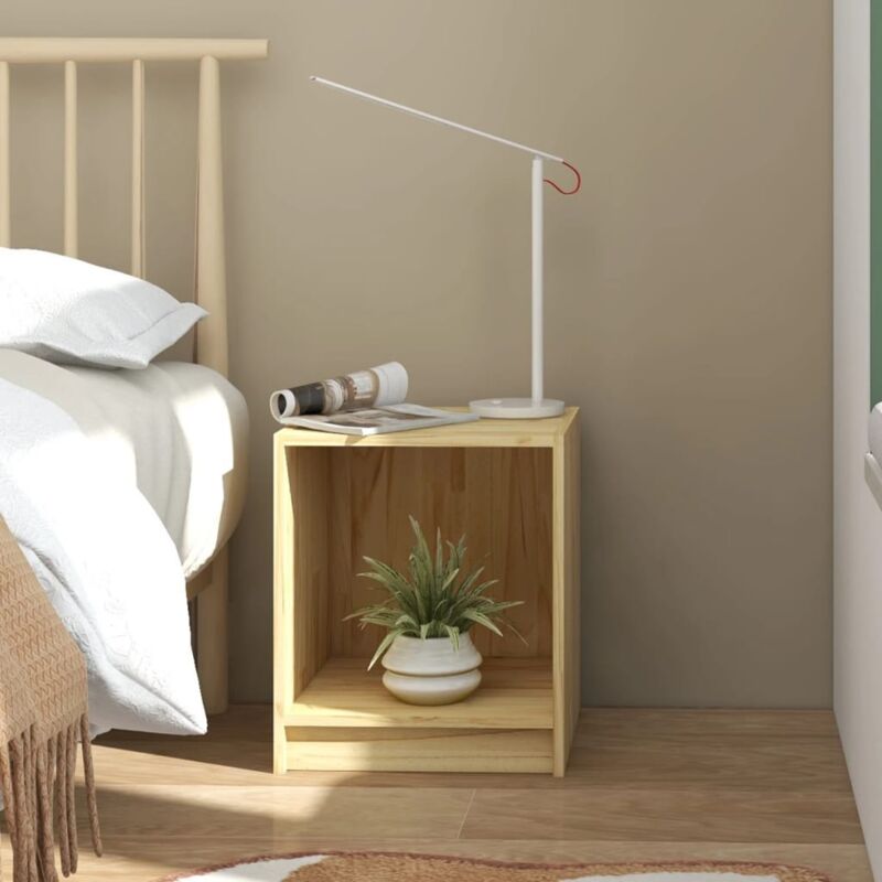 foto del prodotto comodino 35,5x33,5x41,5 cm in legno massello di pino vidaxl