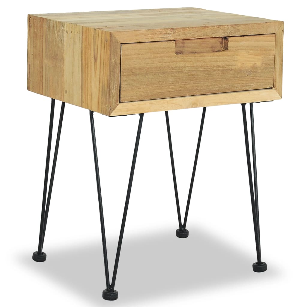 foto del prodotto comodino 40x30x50 cm in legno massello di teak cod mxl 30915