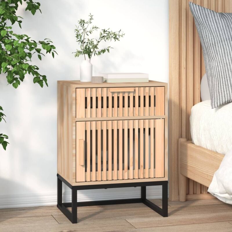foto del prodotto comodino 40x30x55,5 cm legno multistrato e ferro vidaxl