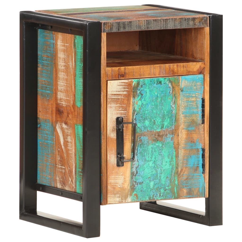 foto del prodotto comodino 40x35x55 cm in legno massello di recupero cod mxl 30695