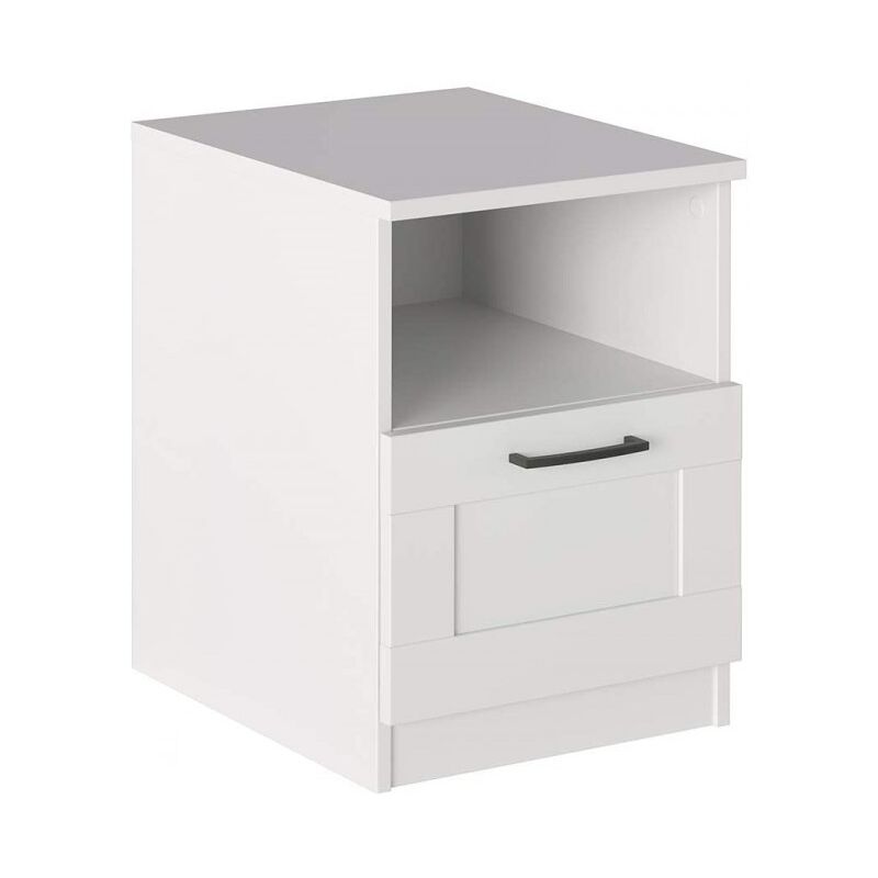 immagine 0 del prodotto comodino 40x44,5x53,5 cm bianco opaco con un cassetto ed un vano silvi
