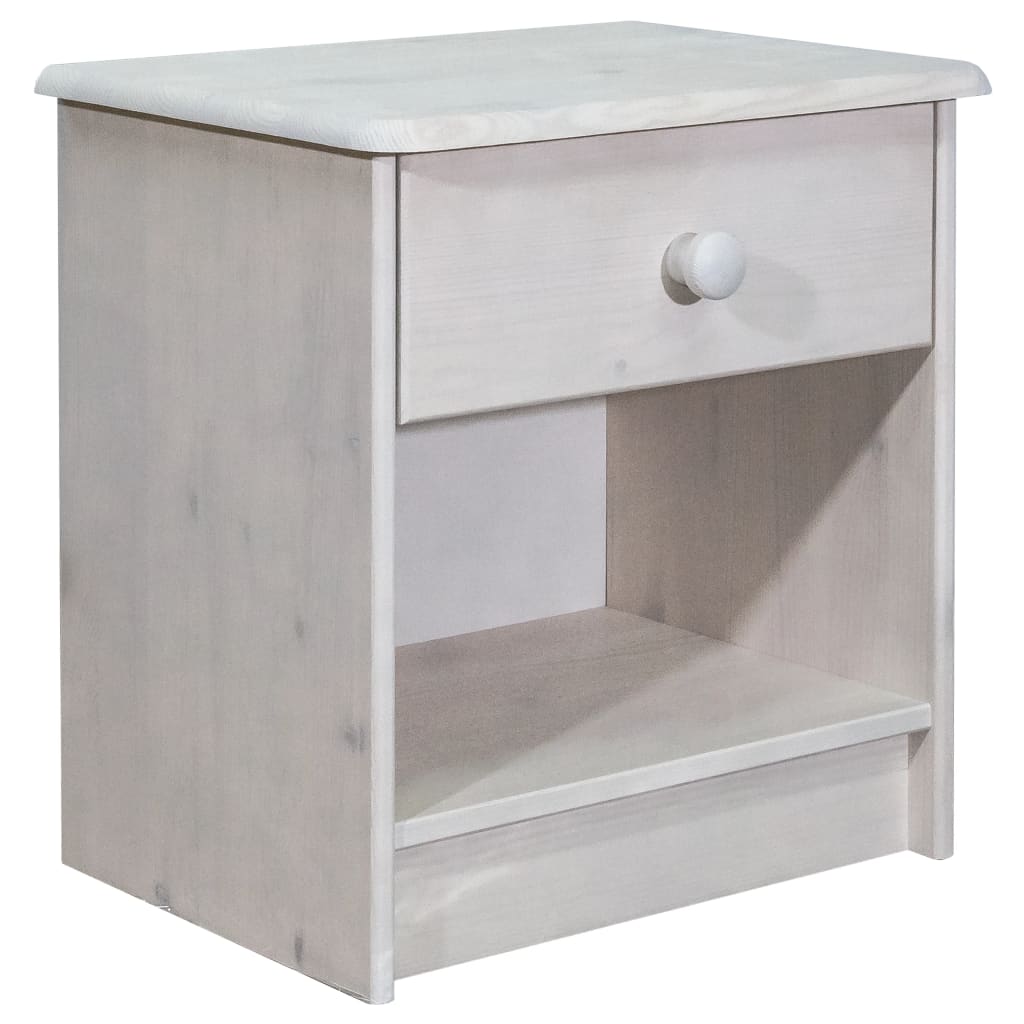foto del prodotto comodino 41x30x42 cm in legno massello di pino cod mxl 30614