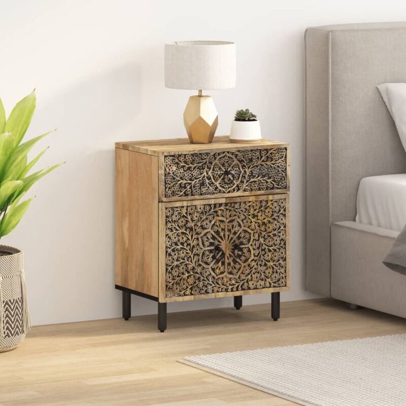 foto del prodotto comodino 50x33x60 cm in legno massello di mango vidaxl