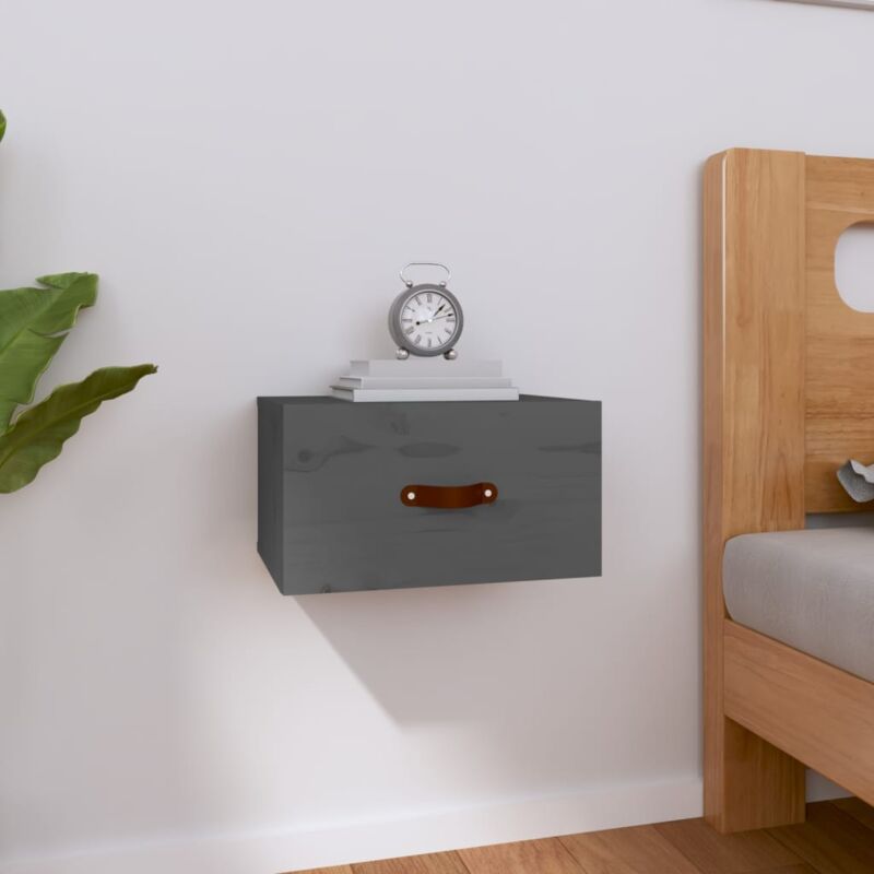foto del prodotto comodino a muro grigio 40x29,5x22 cm vidaxl