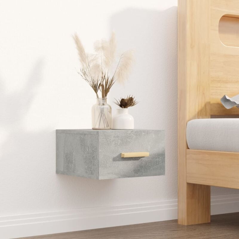 foto del prodotto comodino a muro grigio cemento 35x35x20 cm vidaxl