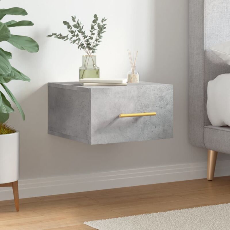 foto del prodotto comodino a muro grigio cemento 35x35x20 cm vidaxl