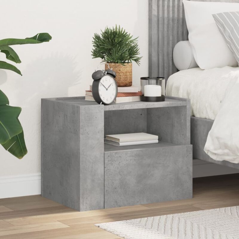 foto del prodotto comodino a muro grigio cemento 45x30x35 cm vidaxl