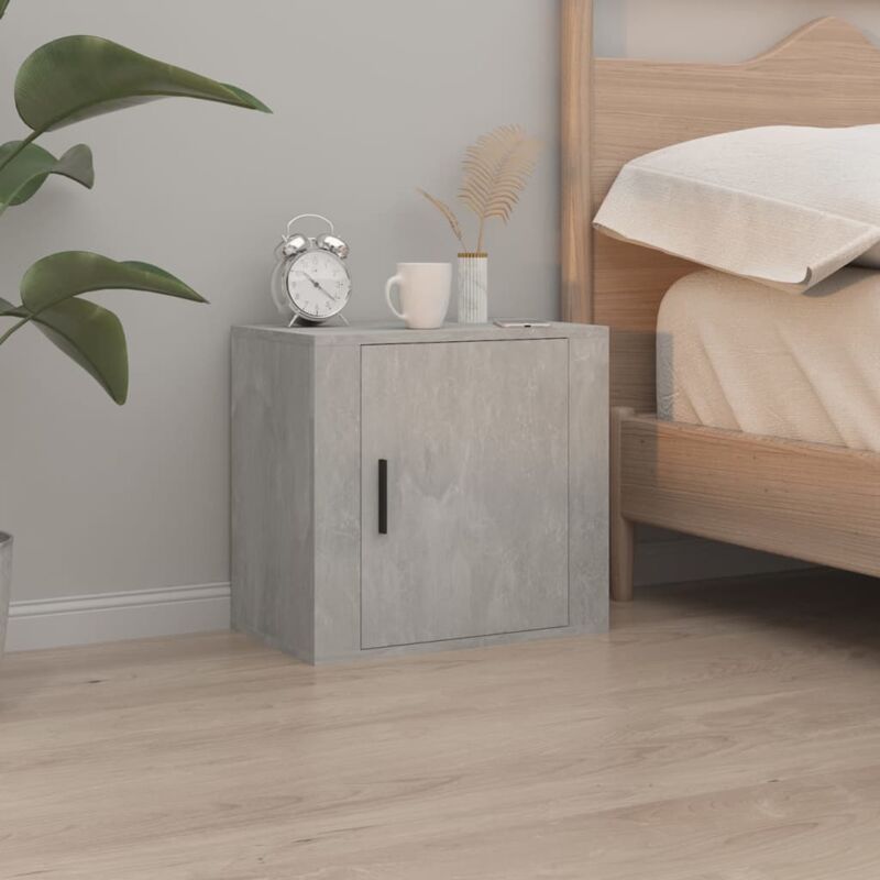 foto del prodotto comodino a muro grigio cemento 50x30x47 cm vidaxl