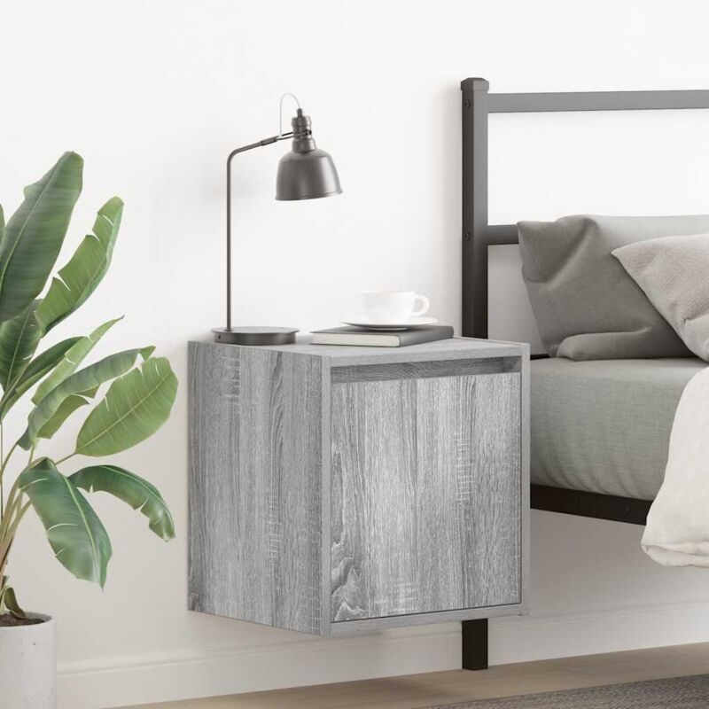 foto del prodotto comodino a muro grigio sonoma 38x34x40 cm vidaxl