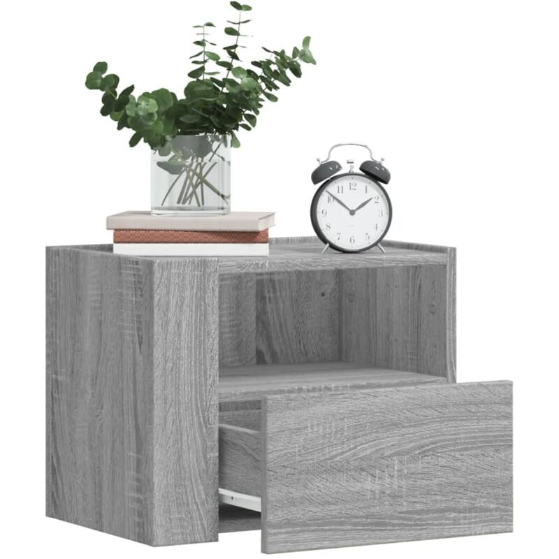 foto del prodotto comodino a muro grigio sonoma 45x30x35 cm vidaxl