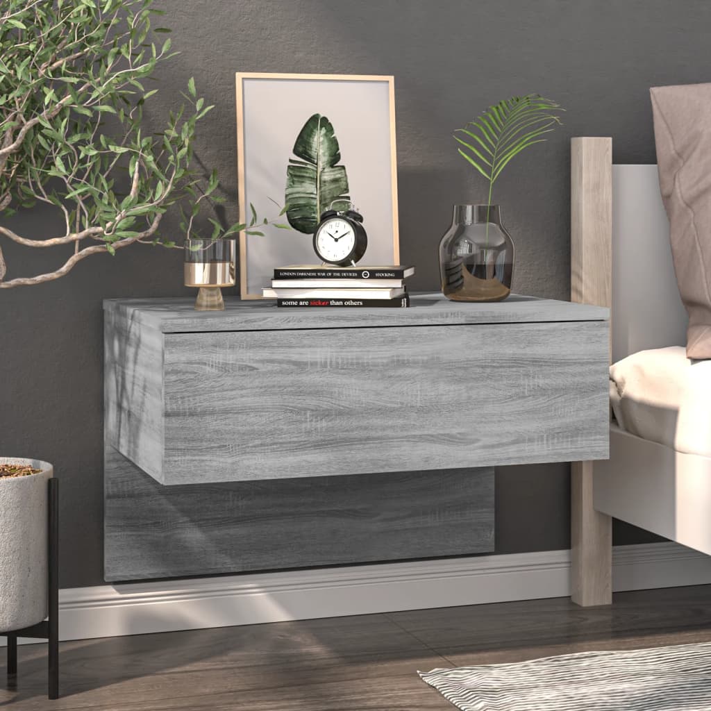 foto del prodotto comodino a muro grigio sonoma cod mxl 30158